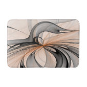 Abstracte Anthracite Gray Sienna Modern Fractal Ar Badmat (Voorkant)