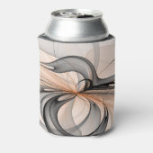 Abstracte Anthracite Gray Sienna Modern Fractal Ar Blikjeskoeler (Blikje Achterkant)