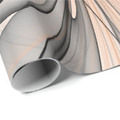 Abstracte Anthracite Gray Sienna Modern Fractal Ar Cadeaupapier (Rol Hoek)