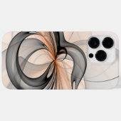 Abstracte Anthracite Gray Sienna Modern Fractal Ar Case-Mate iPhone Case (Achterkant (horizontaal))