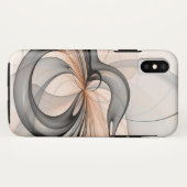 Abstracte Anthracite Gray Sienna Modern Fractal Ar Case-Mate iPhone Case (Achterkant (horizontaal))