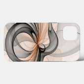 Abstracte Anthracite Gray Sienna Modern Fractal Ar Case-Mate iPhone Case (Achterkant (horizontaal))