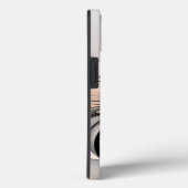 Abstracte Anthracite Gray Sienna Modern Fractal Ar Case-Mate iPhone Case (Achterkant / Rechts)