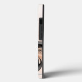 Abstracte Anthracite Gray Sienna Modern Fractal Ar Case-Mate iPhone Case (Achterkant / Links)