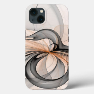 Abstracte Anthracite Gray Sienna Modern Fractal Ar Case-Mate iPhone Case
