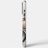 Abstracte Anthracite Gray Sienna Modern Fractal Ar Case-Mate iPhone Case (Achterkant / Links)