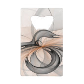 Abstracte Anthracite Gray Sienna Modern Fractal Ar Creditkaart Flessenopener (Achterkant)