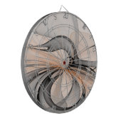 Abstracte Anthracite Gray Sienna Modern Fractal Ar Dartbord (Voorkant Links)