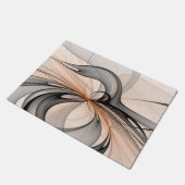 Abstracte Anthracite Gray Sienna Modern Fractal Ar Deurmat (Schuin)