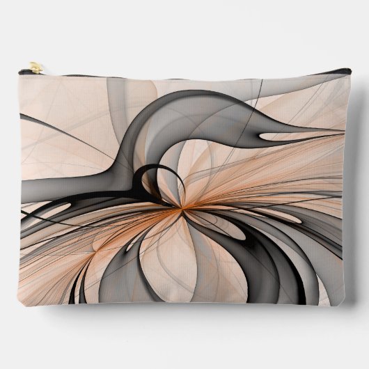 Abstracte Anthracite Gray Sienna Modern Fractal Ar Etui (Voorkant)