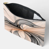 Abstracte Anthracite Gray Sienna Modern Fractal Ar Etui (Open)