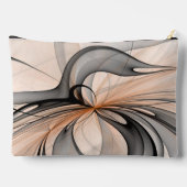 Abstracte Anthracite Gray Sienna Modern Fractal Ar Etui (Achterkant)