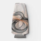 Abstracte Anthracite Gray Sienna Modern Fractal Ar Flesjeskoeler (Voorkant)