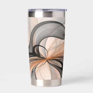 Abstracte Anthracite Gray Sienna Modern Fractal Ar Geïsoleerde Drinkbeker
