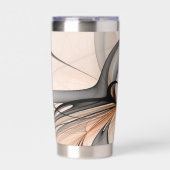 Abstracte Anthracite Gray Sienna Modern Fractal Ar Geïsoleerde Drinkbeker (Voorkant)