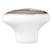 Abstracte Anthracite Gray Sienna Modern Fractal Ar Keramische Knop (Zijkant)