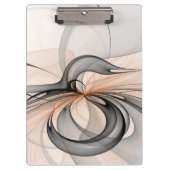 Abstracte Anthracite Gray Sienna Modern Fractal Ar Klembord (Voorkant)