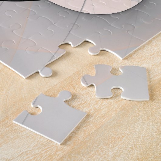 Abstracte Anthracite Gray Sienna Modern Fractal Ar Legpuzzel (Zijkant)