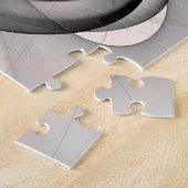 Abstracte Anthracite Gray Sienna Modern Fractal Ar Legpuzzel (Zijkant)