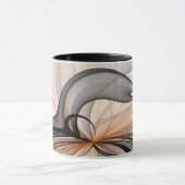 Abstracte Anthracite Gray Sienna Modern Fractal Ar Mok (Midden)