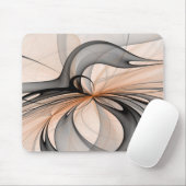 Abstracte Anthracite Gray Sienna Modern Fractal Ar Muismat (Met muis)
