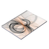 Abstracte Anthracite Gray Sienna Modern Fractal Ar Notitieboek (Linkerzijde)