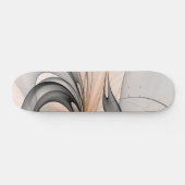 Abstracte Anthracite Gray Sienna Modern Fractal Ar Persoonlijk Skateboard (Horizontaal)