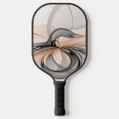 Abstracte Anthracite Gray Sienna Modern Fractal Ar Pickleball Paddle (Voorkant)