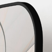 Abstracte Anthracite Gray Sienna Modern Fractal Ar Pickleball Paddle (Links Detail)