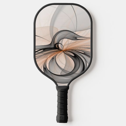 Abstracte Anthracite Gray Sienna Modern Fractal Ar Pickleball Paddle (Achterkant)
