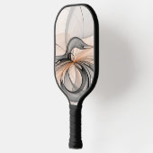 Abstracte Anthracite Gray Sienna Modern Fractal Ar Pickleball Paddle (Links)
