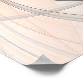 Abstracte Anthracite Gray Sienna Modern Fractal Ar Poster (Hoek)