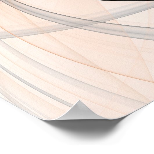 Abstracte Anthracite Gray Sienna Modern Fractal Ar Poster (Hoek)