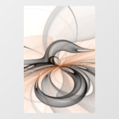 Abstracte Anthracite Gray Sienna Modern Fractal Ar Raamsticker (Vel)