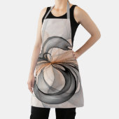 Abstracte Anthracite Gray Sienna Modern Fractal Ar Schort (Insitu)