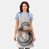 Abstracte Anthracite Gray Sienna Modern Fractal Ar Schort (Gedragen)