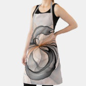 Abstracte Anthracite Gray Sienna Modern Fractal Ar Schort (Insitu)