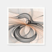 Abstracte Anthracite Gray Sienna Modern Fractal Ar Servet (Voorkant)