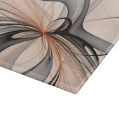 Abstracte Anthracite Gray Sienna Modern Fractal Ar Snijplank (Hoek)