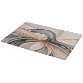 Abstracte Anthracite Gray Sienna Modern Fractal Ar Snijplank (Hoek)