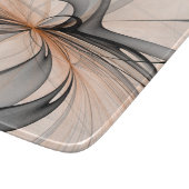 Abstracte Anthracite Gray Sienna Modern Fractal Ar Snijplank (Hoek)