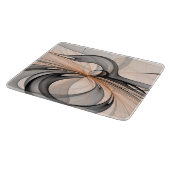 Abstracte Anthracite Gray Sienna Modern Fractal Ar Snijplank (Hoek)