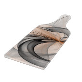 Abstracte Anthracite Gray Sienna Modern Fractal Ar Snijplank (Hoek)