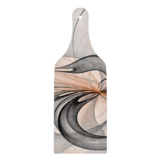 Abstracte Anthracite Gray Sienna Modern Fractal Ar Snijplank (Voorkant)