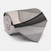 Abstracte Anthracite Gray Sienna Modern Fractal Ar Stropdas (Opgerold)