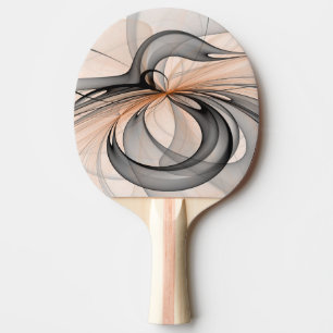 Abstracte Anthracite Gray Sienna Modern Fractal Ar Tafeltennisbatje