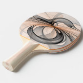 Abstracte Anthracite Gray Sienna Modern Fractal Ar Tafeltennisbatje (Voorkant Gekanteld)