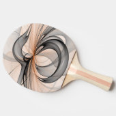 Abstracte Anthracite Gray Sienna Modern Fractal Ar Tafeltennisbatje (Zijkant)