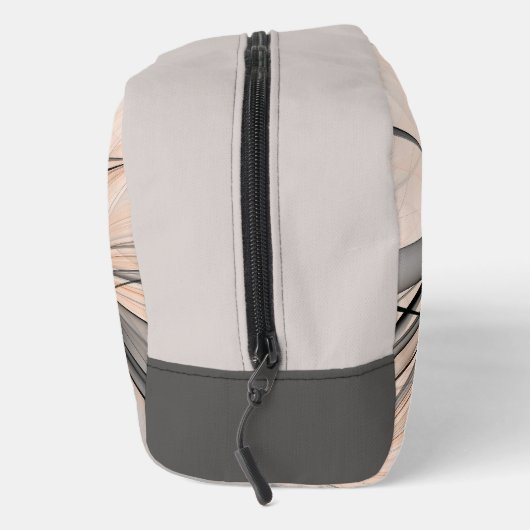 Abstracte Anthracite Gray Sienna Modern Fractal Ar Toilettasje (Rechts)