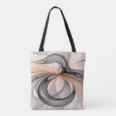 Abstracte Anthracite Gray Sienna Modern Fractal Ar Tote Bag (Achterkant)